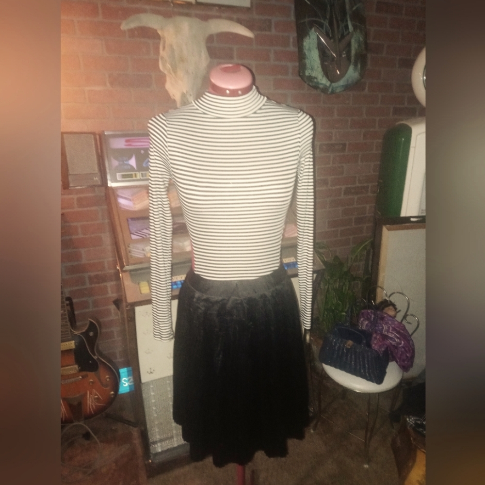 Woman's striped backless bodysuit size small